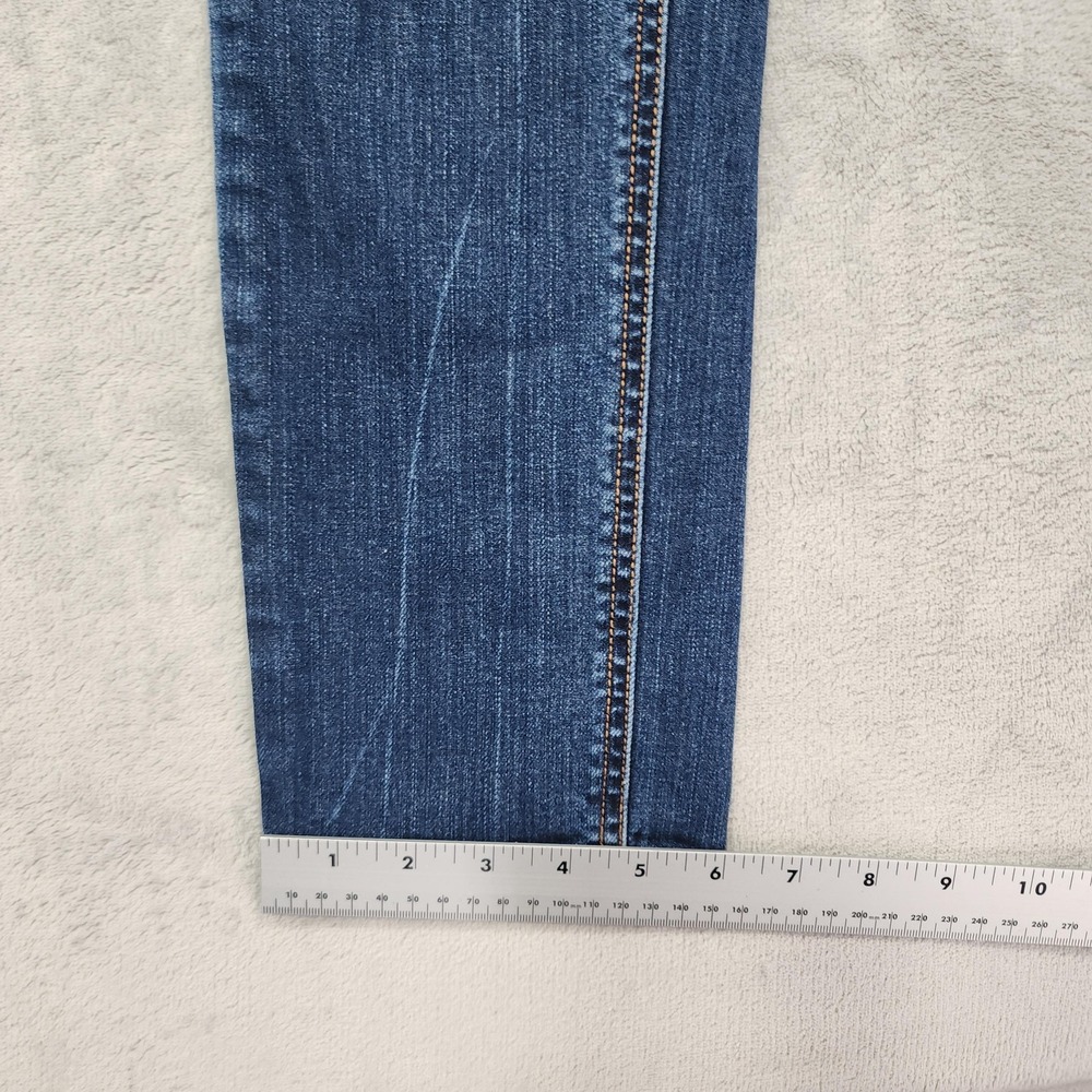 Mossimo Jeans Womens 10 Blue Mid‎ Rise Skinny Tapered Leg FIT 3 Stretch Denim - Picture 9 of 10